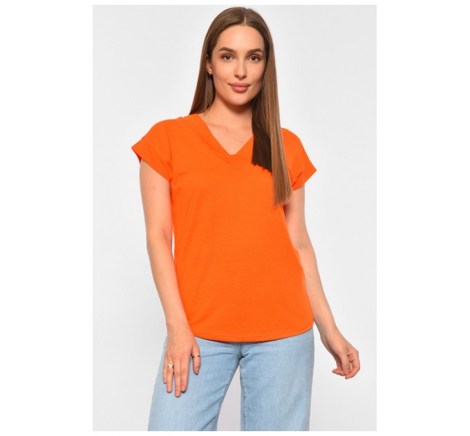 Футболка жіноча помаранчевого кольору 188357L