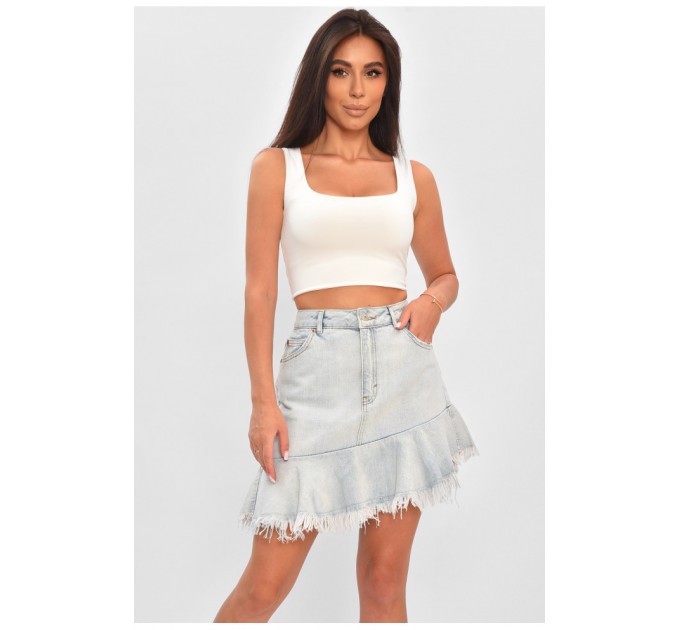 Юбка женская джинсовая голубого цвета 188396L