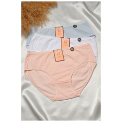 Набор женских трусов полубатальных 3 штуки 188586L Набор женских трусов полубатальных 3 штуки 188586L