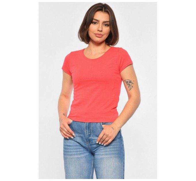Футболка жіноча коралового кольору 188765L