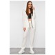 Спортивний костюм жіночий з тканини лакоста білого кольору 189078L