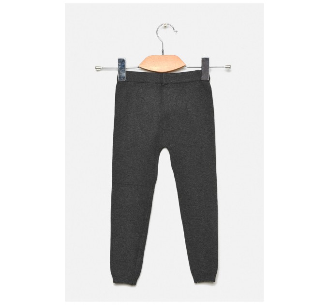 Лосіни дитячі демісезонні для дівчинки темно-сірого кольору 189120L