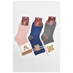 Набор детских махровых носков для девочки 3 штуки 189427L