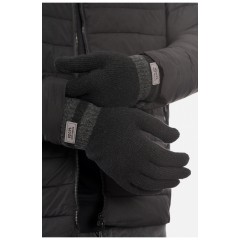 Перчатки мужские акриловые утепленные черного цвета 189458L Перчатки мужские акриловые утепленные черного цвета 189458L