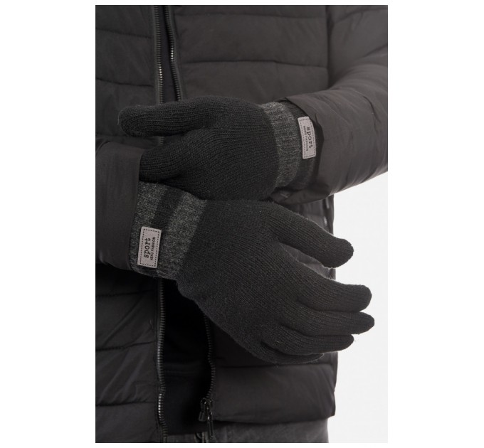 Перчатки мужские акриловые утепленные черного цвета 189458L