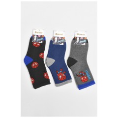 Набор детских махровых носков для мальчика 3 штуки 189466L