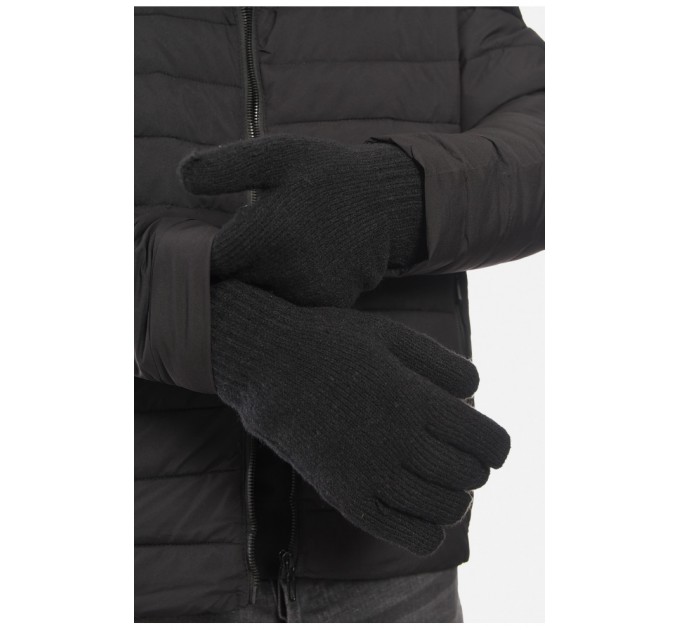 Рукавички чоловічі акрилові на хутрі чорного кольору 189484L