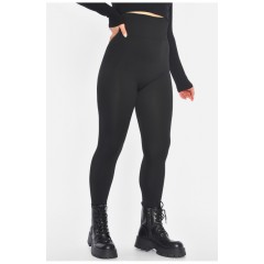 Лосини жіночі на флісі чорного кольору 189837L