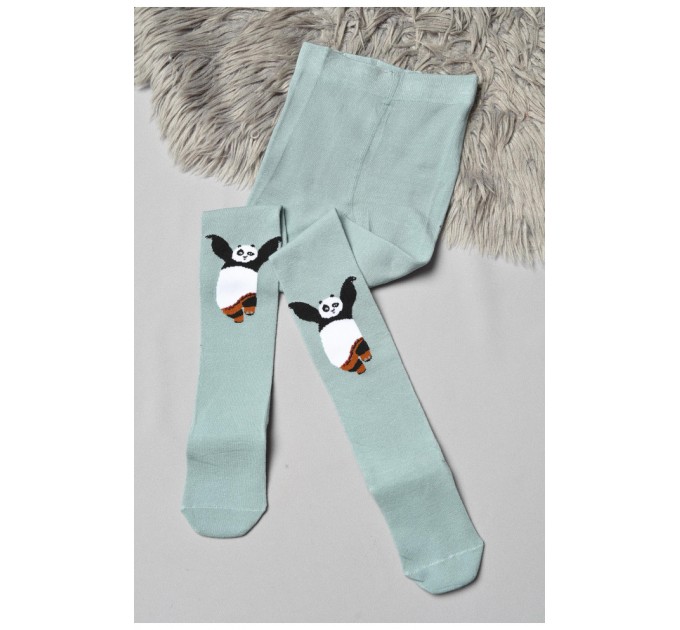 Колготи дитячі з малюнком зеленого кольору 189933L