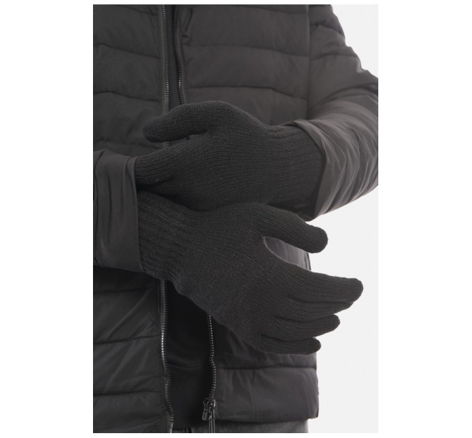 Перчатки мужские акриловые утепленные черного цвета 190028L