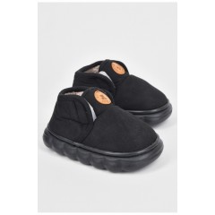 Капці дитячі чорного кольору на хутрі 190100L