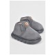 Капці дитячі сірого кольору на хутрі 190102L