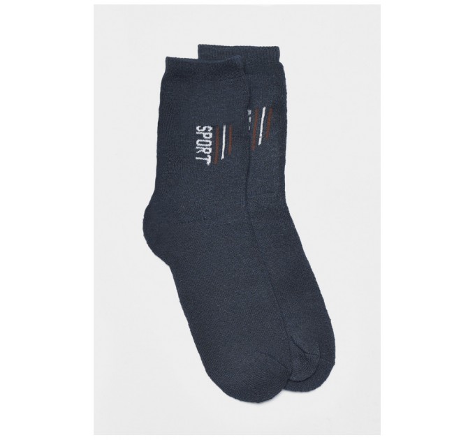 Носки мужские махровые темно-синего цвета 190359L