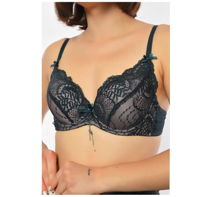 Бюстгальтер женский темно-зеленого цвета чашка В 190384L