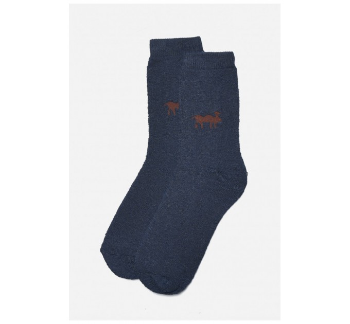 Носки мужские махровые темно-синего цвета 190392L