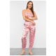 Женская пижама с рисунком розового цвета 190406L