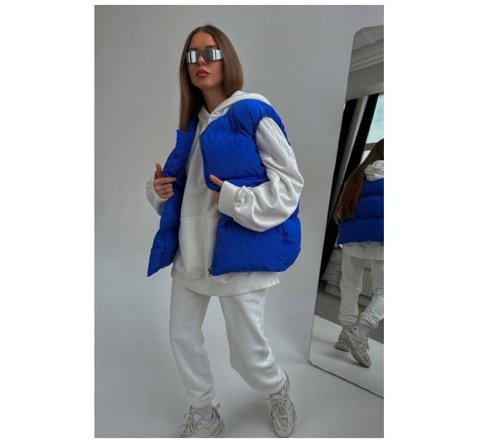 Жилетка жіноча синього кольору 190434L