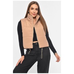 Жилетка женская бежевого цвета 190446L Жилетка женская бежевого цвета 190446L