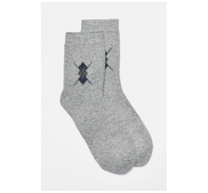 Шкарпетки чоловічі махрові ангорові сірого кольору 190519L