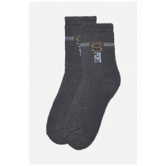 Шкарпетки чоловічі махрові темно-сірого кольору 190671L