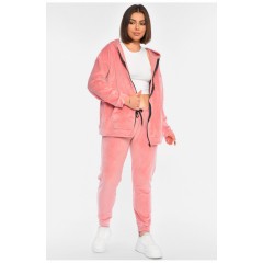 Костюм жіночий напівбатальний велюровий рожевого кольору 190677L