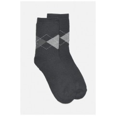 Шкарпетки чоловічі махрові чорного кольору 190680L Шкарпетки чоловічі махрові чорного кольору 190680L