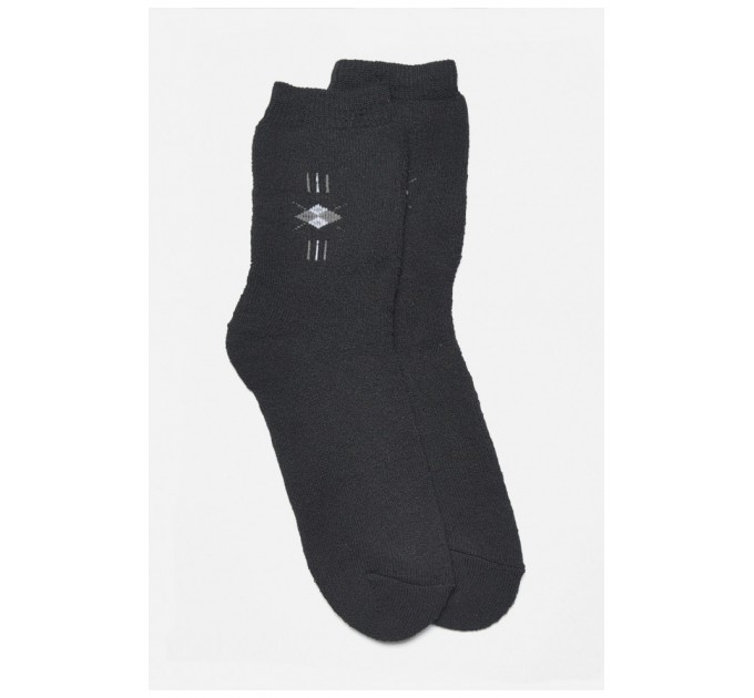 Шкарпетки чоловічі махрові чорного кольору 190684L