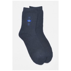 Шкарпетки чоловічі махрові темно-синього кольору 190687L