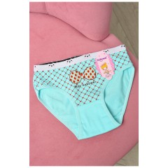 Детские трусики для девочки зеленого цвета с рисунком 190714L Детские трусики для девочки зеленого цвета с рисунком 190714L