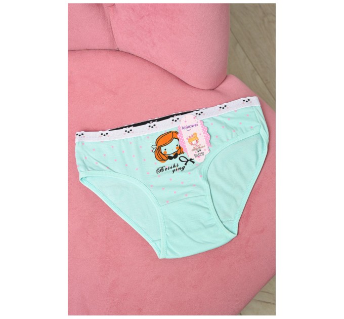 Трусики дитячі для дівчинки зеленого кольору з малюнком 190722L