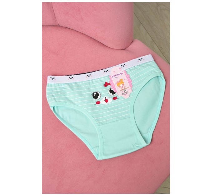 Трусики дитячі для дівчинки зеленого кольору з малюнком 190745L