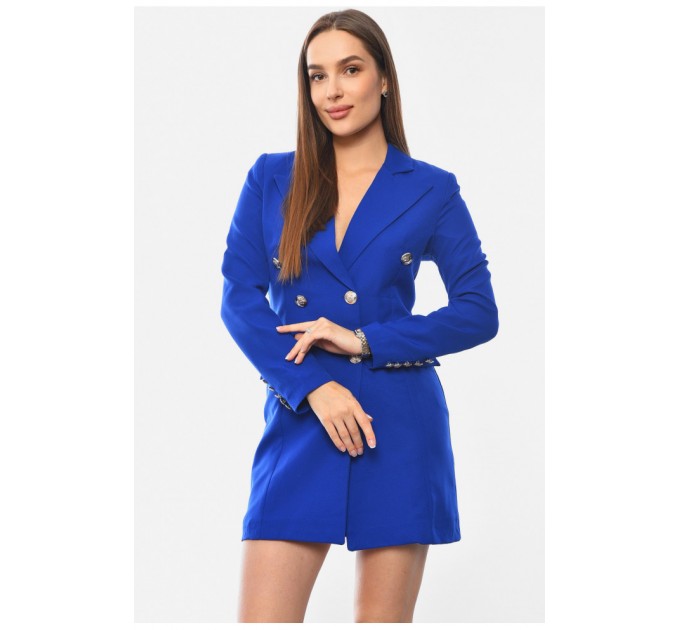 Сукня-піджак жіноча однотонна синього кольору 191012L