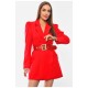 Платье-пиджак женское однотонное красного цвета 191013L