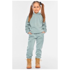 Спортивний костюм дитячий на флісі м'ятного кольору 191037L