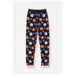 Лосини дитячі велюрові для дівчинки з начісом темно-синього кольору 191079L