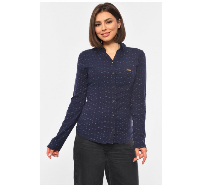 Женская рубашка темно-синего цвета 191094L