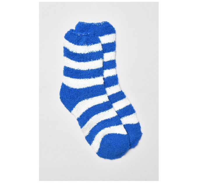 Носки женские травка синего цвета в полоску 191471L