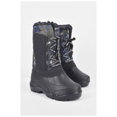 Дутики мужские пена на овчине пиксель черного цвета 191700L