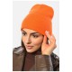 Шапка женская демисезонная оранжевого цвета 191908L