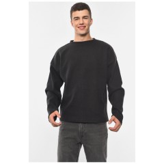 Свитер мужской однотонный черного цвета 192134L
