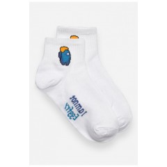 Шкарпетки дитячі демісезонні білого кольору з малюнком 192833L