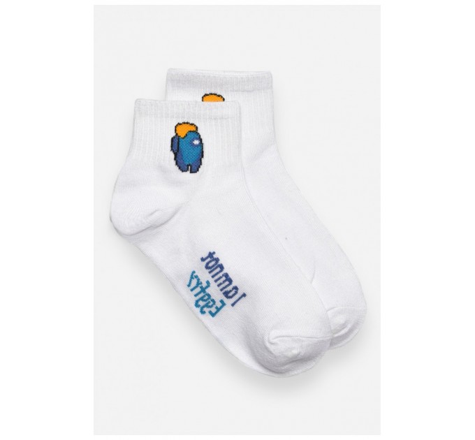 Носки детские демисезонные белого цвета с рисунком 192833L.