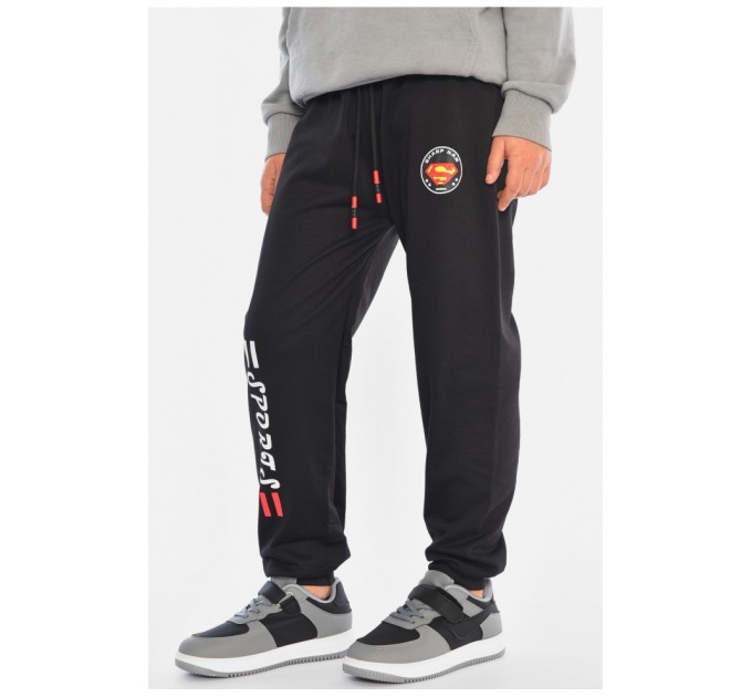 Спортивні штани дитячі для хлопчика чорного кольору 192935L