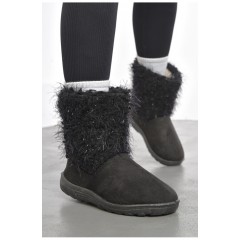 Уггі жіночі чорного кольору штучна замша 193364L