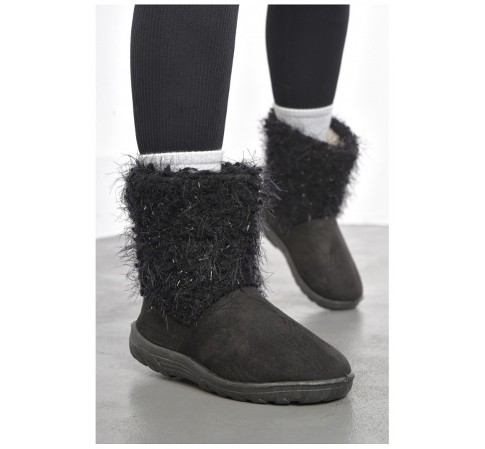 Уггі жіночі чорного кольору штучна замша 193364L