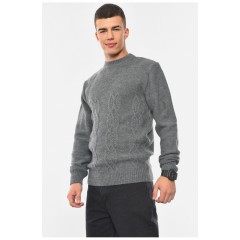 Светр чоловічий однотонний сірого кольору 193387L