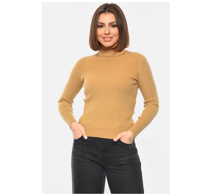 Гольф жіночий однотонний кольору мокко 193390L