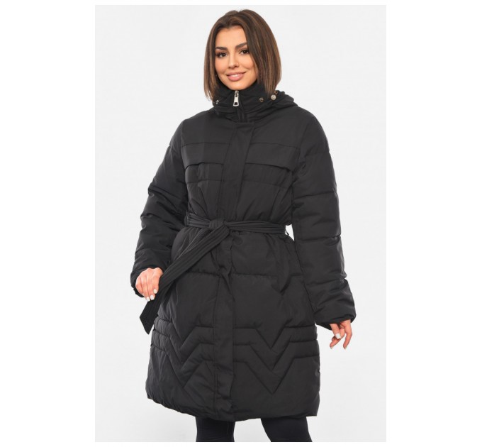 Куртка женская зимняя черного цвета 193415L