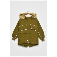 Куртка дитяча для хлопчика єврозима кольору хакі 193453L