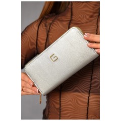 Гаманець жіночий з екошкіри сірого кольору 193600L